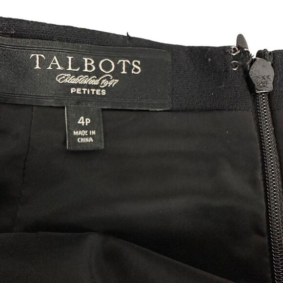 Talbots Black Midi Pencil Skirt size 4P - Picture 3 of 7